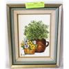 Image 1 : ART 2X FLORAL PAINTINGS 8X10IN AND 13X15IN