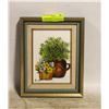 Image 2 : ART 2X FLORAL PAINTINGS 8X10IN AND 13X15IN