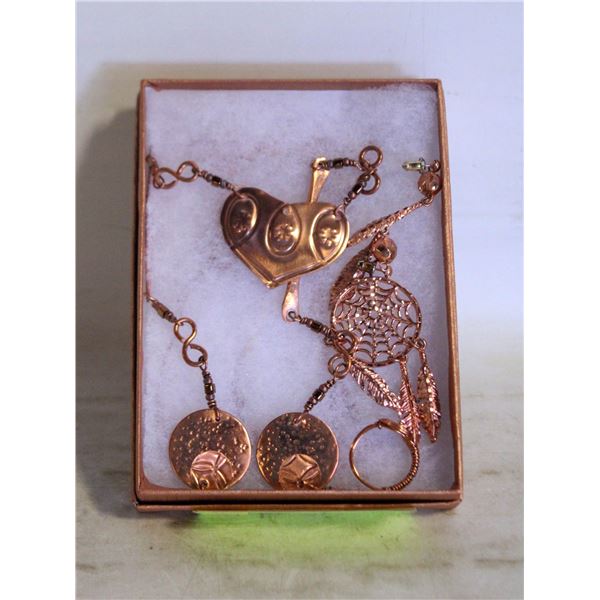 4 PIECE COPPER JEWELRY SET - BOHO