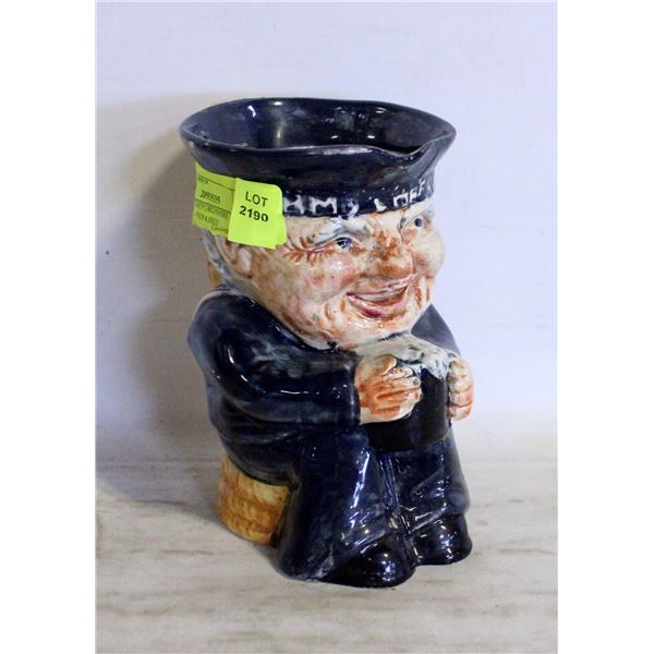 ANTIQUE STAFFORDSHIRE TOBY "OLD SALT"- REPAIRED