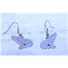 Image 1 : WOLF NATIVE ENAMEL EARRINGS STAMPED