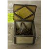 Image 1 : STAINED GLASS TRINKET BOX  WITH JEWELLERY