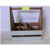 Image 1 : WOOD "GARDEN TOOLS" TOTE/CADDY- 13" X 8" X 12"