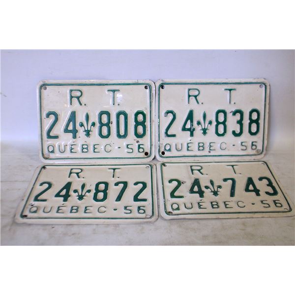 LOT OF VINTAGE QUEBEC CAR PLATES