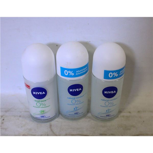 LOT OF 3 NIVEA DEODORANT