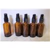 Image 1 : LOT OF 5 SMALL AMBER GLASS SPRAY BOTTLES