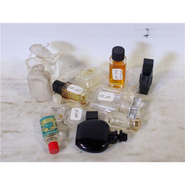 LOT OF 13 VINTAGE MINI PERFUME BOTTLES