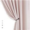 Image 1 : NEW NSF POM POM CURTAINS 63" PINK