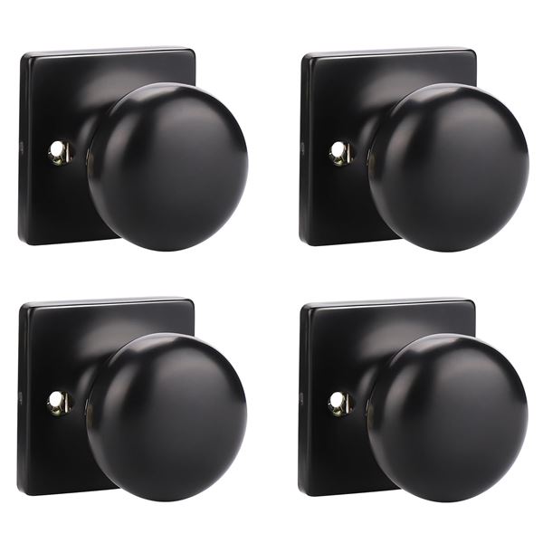 NEW GOBEKOR 4PK SINGLE DUMMY DOOR KNOB HANDLE
