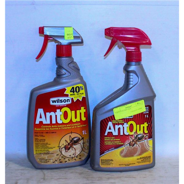 2 BOTTLES ANT OUT