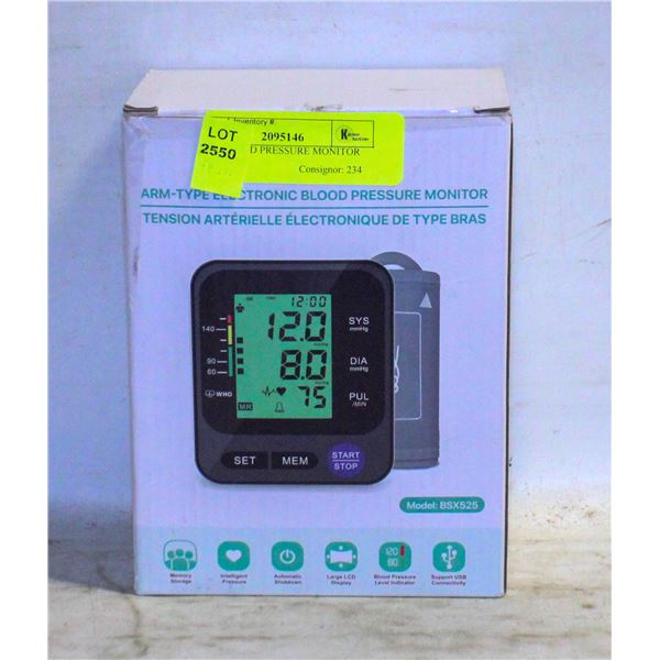 NEW BLOOD PRESSURE MONITOR ARM TYPE