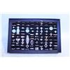 Image 1 : JEWELRY ORGANIZER TRAY W/100 COSTUME JEWELRY RINGS