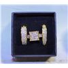 Image 1 : SET OF 3 GOLD TONE LADIES BLACK STONE RING SZ7