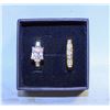 Image 1 : 2PCS SET POINTED ROUND PURPLE STONE RINGS SZ8