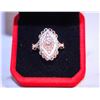 Image 1 : RING WITH SHELL DESIGN, OVAL CENTER STONE SZ9