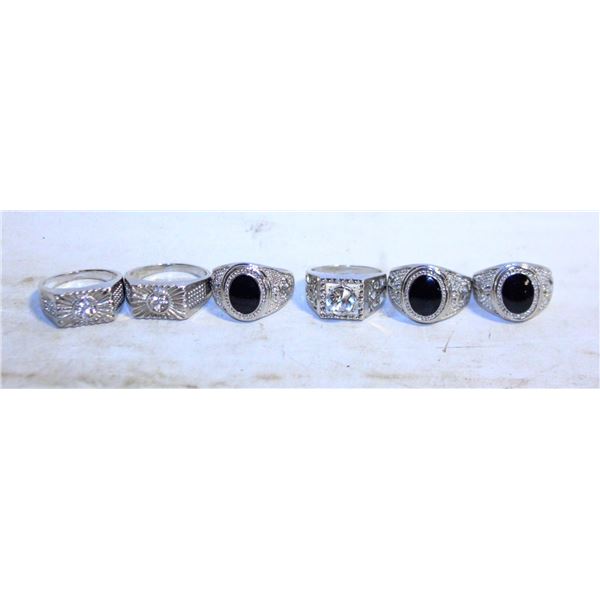 LOT OF 6 ESTATE RINGS