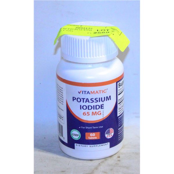 NEW SEALED POTASSIUM IODIDE 65MG 60 TABS
