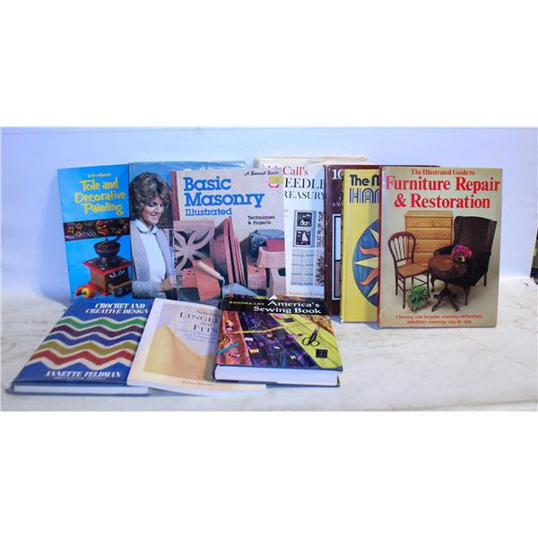 ASST. VINTAGE CRAFT/SEWING/HANDYMAN BOOKS