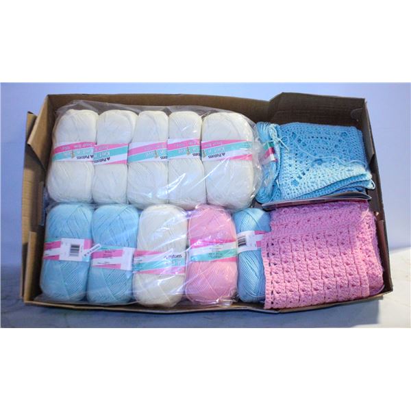 19 SKEINS & 28 SQUARES WITH INSTRUCTIONS