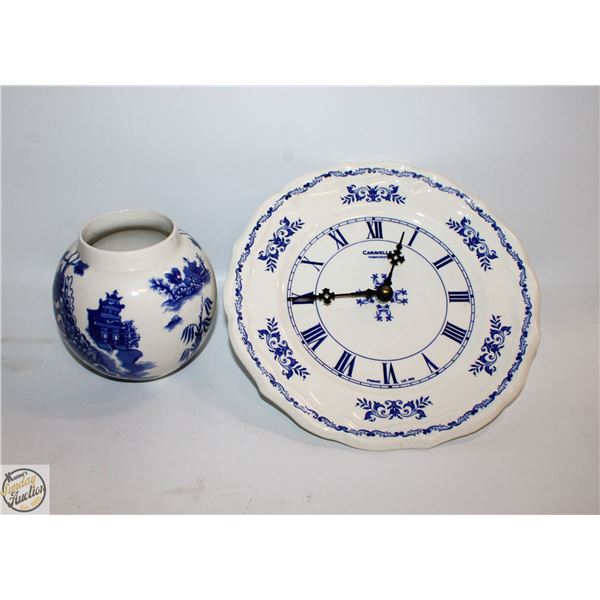 CARAVELLE CLOCK AND COLLECTIBLE BOWL