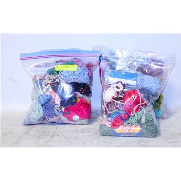 3 BAGS THREAD & YARN