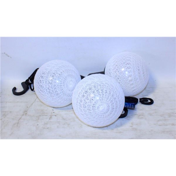 3 NEW HANGING LED GLOBE LIGHTS