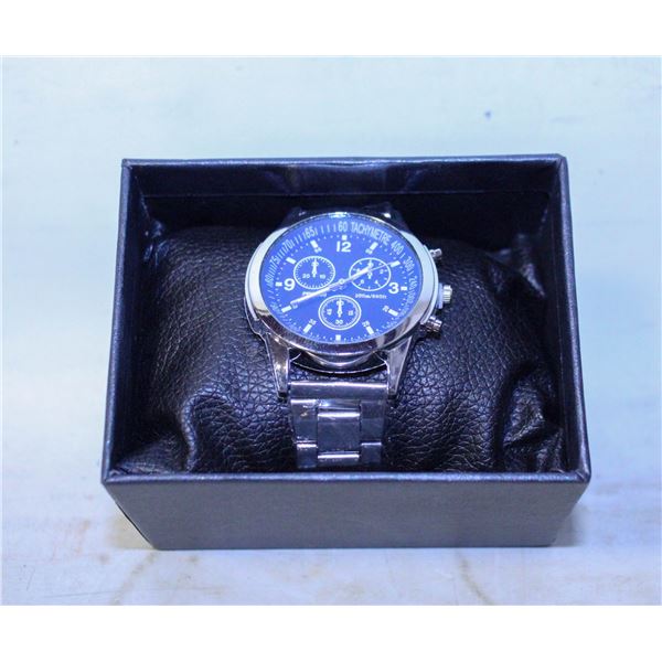 ROLEX STYLE BLUE WATCH