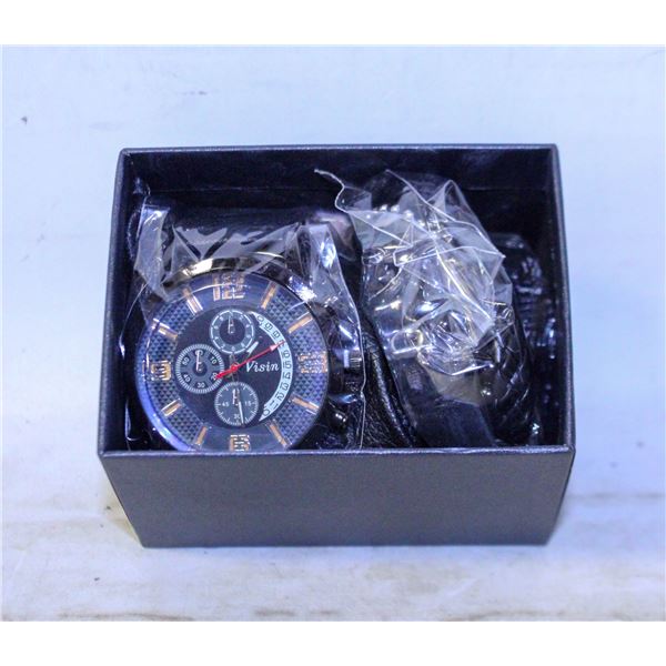 BLACK WATCH & BELIEVE BRACELET SET