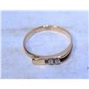 Image 1 : 2 DIAMOND 14KT YELLOW GOLD RING SIZE 5.75
