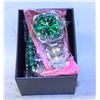 Image 1 : GREEN & BLACK WATCH & BRACELET SET
