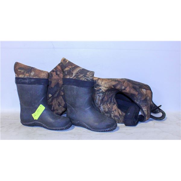 HIP WADER RUBBER GORETEX SIZE 8 KIDS SIZE-ESTATE