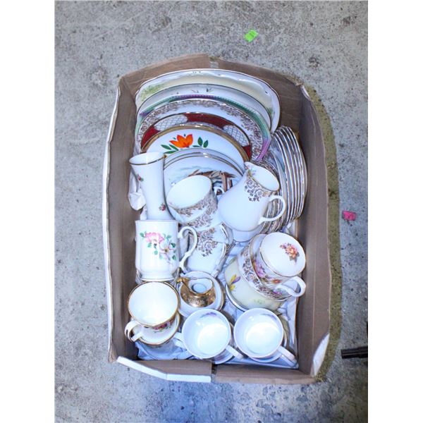 VINTAGE CHINA- BOX LOT OF 43 PIECES ASST.