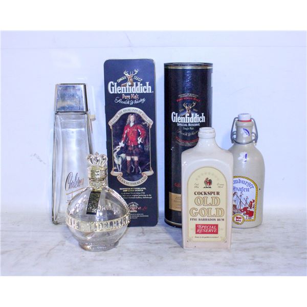 VINTAGE LIQUOR BOTTLES- ASSORTED LOT