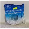 Image 1 : 2 PCS 30FT WHITE COAXIAL CABLE WITH