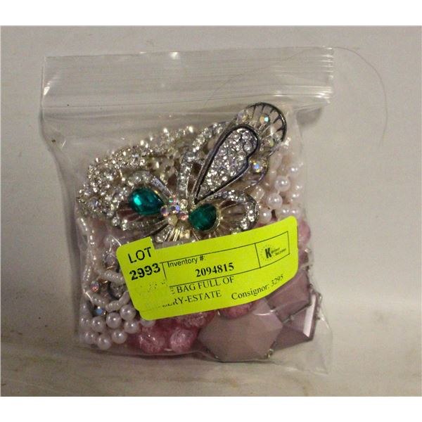 ESTATE BAG FULL OF JEWELRY-ESTATE