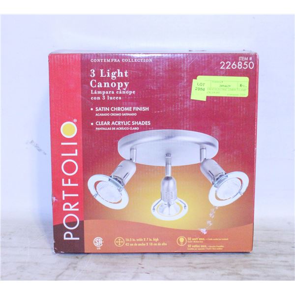 VINTAGE ELECTRIC 226850 3 LAMP TRACK LIGHT