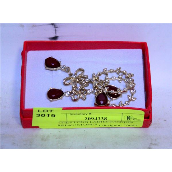3INCHES LONG LADIES FASHION EARRING+STONES
