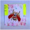 Image 1 : BUG BROOCH GEMSTONE FILLED RED ENAMEL