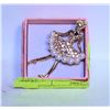 Image 1 : STONES+FAUX PEARLS BALLERINA BROOCH