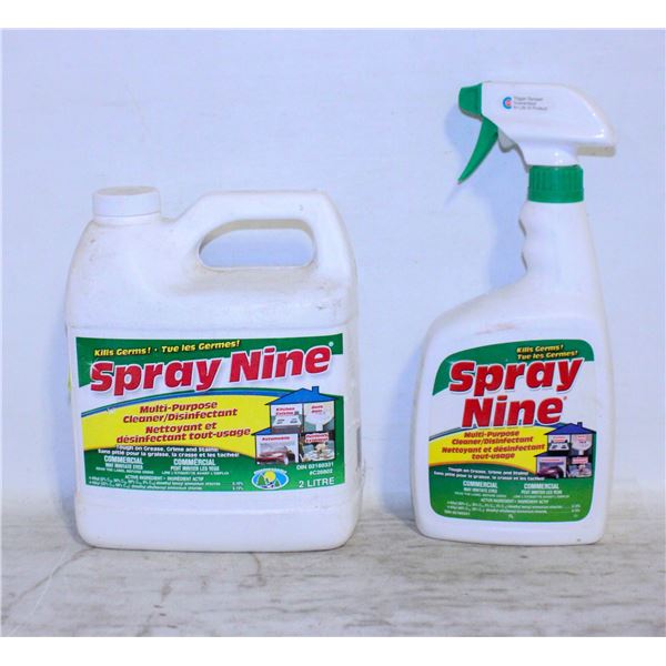 LOT OF SPRAY NINE FLUIDS