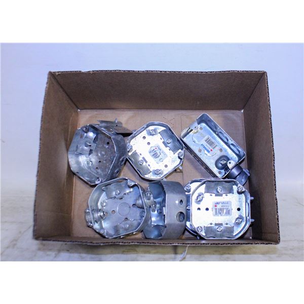 7 STEEL SURFACE ELECTRICAL BOXES