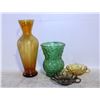 Image 1 : VINTAGE DECORATIVE COLORED GLASSWARE ASST.