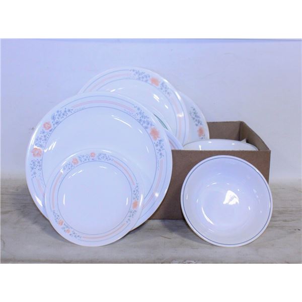 CORNING CORELLE PLATES & BOWLS- LOT OF 36 PIECES