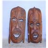 Image 1 : VINTAGE HAWAIIAN 15" WOOD HANGING TIKI MASKS (2)