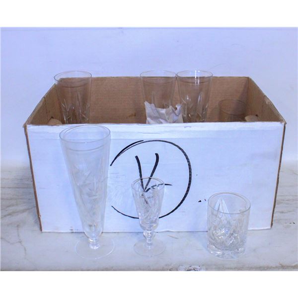 CRYSTAL STEMWARE- 16 PIECES