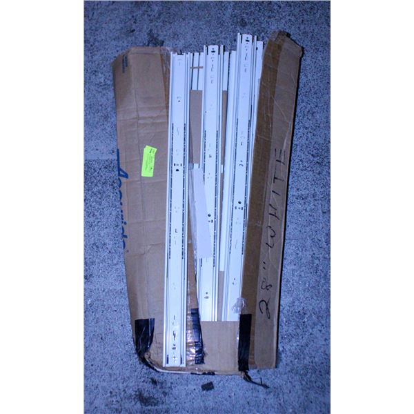 10 PAIRS 28" WHITE FULL EXTENSION SLIDES ACCURIDE
