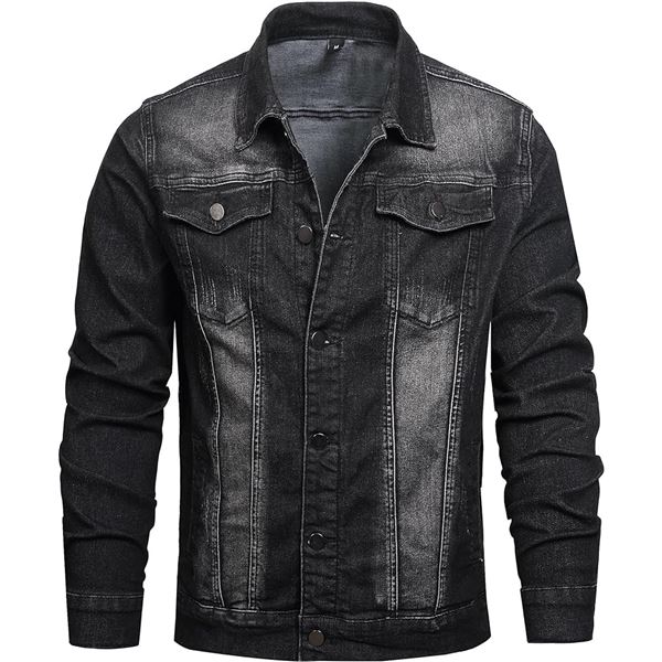 NEW AMAZON ESSENTIALS REGULAR XXL BLACK JEAN JACKE