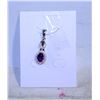 Image 1 : #130- NATURAL AMETHYST & CZ PENDANT