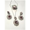 Image 1 : 16)  PALE PINK AND CLEAR CRYSTAL STUD DROP