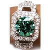 Image 1 : SIZE 7.25 4.25 CT BLUE ROUND MOISSANITE RING 925S
